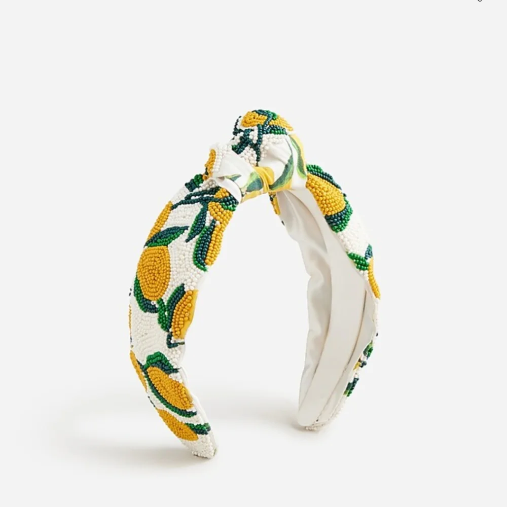 J.Crew Beaded Limoncello Headband New - Picture 4 of 4